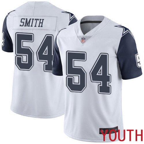 Youth Dallas Cowboys Limited White Jaylon Smith #54 Rush Vapor Untouchable NFL Jersey